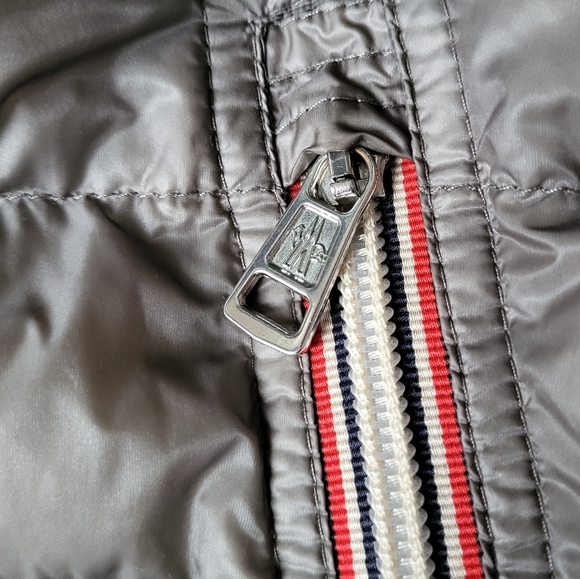 Moncler Stone-Grey Line Puffer Down Jacket - Picture 13 of 14